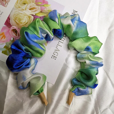 Lystrfac μονόχρωμο μονόχρωμο γυναικείο πλισέ λουράκι για γυναικεία Μόδα Scrunchy Headband Retro Hair Loop Γυναικεία αξεσουάρ μαλλιών