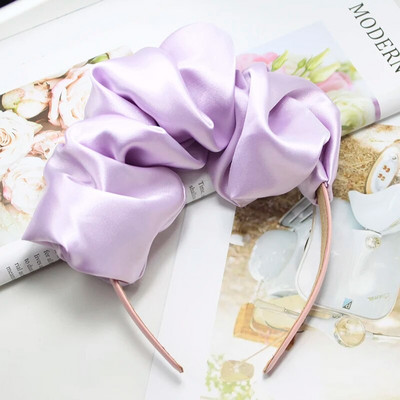 Lystrfac μονόχρωμο μονόχρωμο γυναικείο πλισέ λουράκι για γυναικεία Μόδα Scrunchy Headband Retro Hair Loop Γυναικεία αξεσουάρ μαλλιών