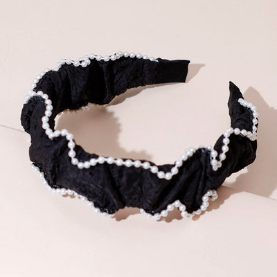 Lystrfac μονόχρωμο μονόχρωμο γυναικείο πλισέ λουράκι για γυναικεία Μόδα Scrunchy Headband Retro Hair Loop Γυναικεία αξεσουάρ μαλλιών