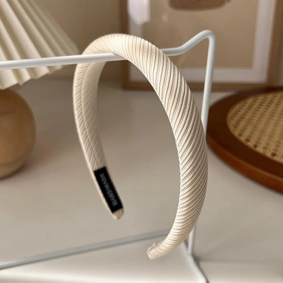 Rudens/ziemas jauna melnbalta rūtainā galvas saite Sūkļa plata matu lente sievietei, meitenei Eleganta matu stīpa Modes matu aksesuāri