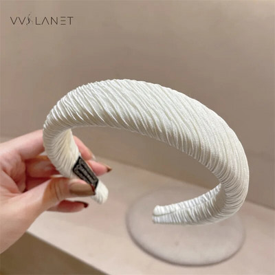 Gumice za kosu za žene korejskog stila, spužvasta bijela traka za glavu širokog oboda, modna, elegantna gumica za kosu