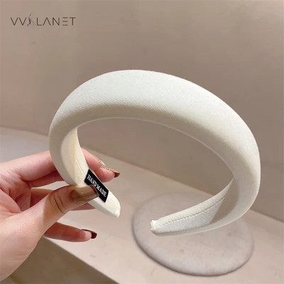 Gumice za kosu za žene korejskog stila, spužvasta bijela traka za glavu širokog oboda, modna, elegantna gumica za kosu