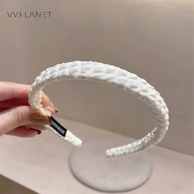 Gumice za kosu za žene korejskog stila, spužvasta bijela traka za glavu širokog oboda, modna, elegantna gumica za kosu