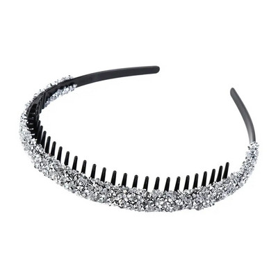 1 τεμ. Προσομοίωση κρυστάλλινων μαργαριταριών στρας Ζώνες κεφαλής Πολυτελή αξεσουάρ για τα μαλλιά Ζώνες μαλλιών με λαμπερά γεμισμένα λουριά Γυναικεία