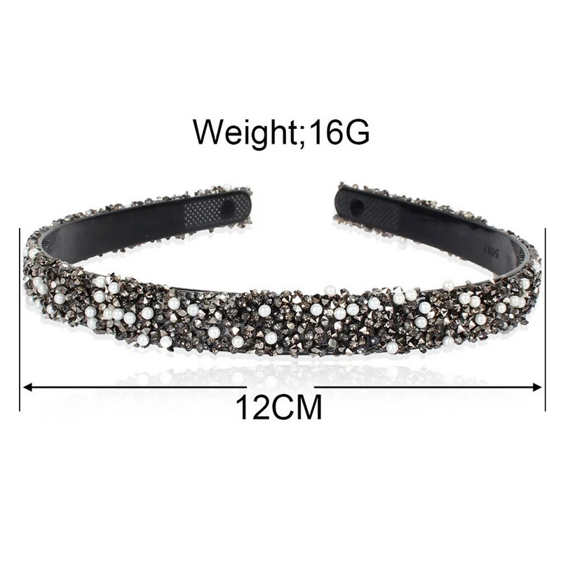 1 τεμ. Προσομοίωση κρυστάλλινων μαργαριταριών στρας Ζώνες κεφαλής Πολυτελή αξεσουάρ για τα μαλλιά Ζώνες μαλλιών με λαμπερά γεμισμένα λουριά Γυναικεία