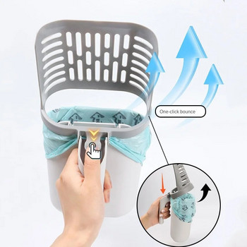 Разширена лопата за котешка тоалетна Самопочистваща се лъжичка с торбички за пълнене Голяма кутия за котешка тоалетна Събирач за боклук Система за кошче за отпадъци Стоки за домашни любимци