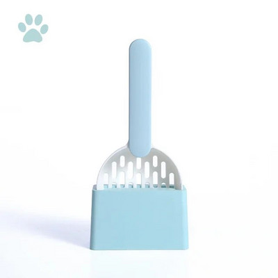 Kaķu pakaišu liekšķere Plastmasas kaķu pakaišu lāpsta ar pamatni Pašattīroša kaķu pakaišu kastes lāpsta Kaķēnu tualetes tīrīšanas rīki Kaķu piederumi