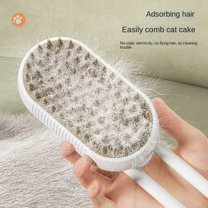 Βούρτσα ατμού Cat Steamy Dog Brush 3 σε 1 Ηλεκτρικές βούρτσες τρίχας σε σπρέι γάτας για μασάζ χτένα περιποίησης κατοικίδιων χτένες αποτρίχωσης