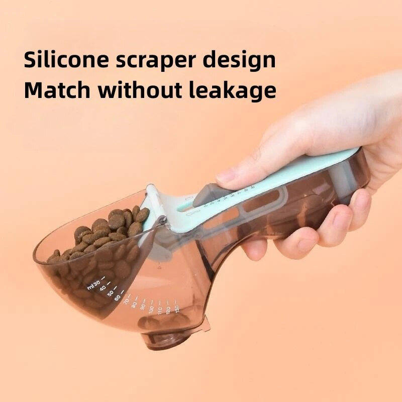 Podesiva mjerna žlica za kućne ljubimce s plastičnim mjernim lopaticama za kućne ljubimce Čaše za pribor za kućne ljubimce Žlica za hranu za mačke Žlica za gram hrane za pse