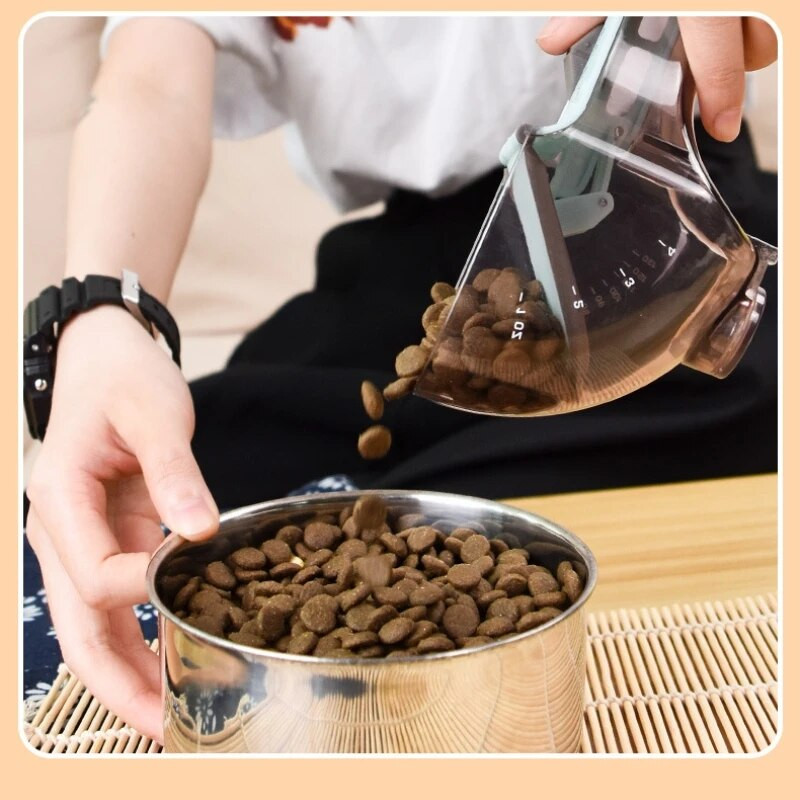 Podesiva mjerna žlica za kućne ljubimce s plastičnim mjernim lopaticama za kućne ljubimce Čaše za pribor za kućne ljubimce Žlica za hranu za mačke Žlica za gram hrane za pse