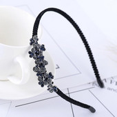 EASYA Antique Silver Χρώμα Vintage Χειροποίητο Κρυστάλλινο Πεταλούδα Μόδα Αξεσουάρ Μαλλιών Μπλε Λευκό Στρας Κεφαλόδεσμος