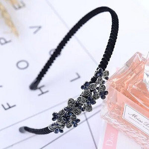 EASYA Antique Silver Χρώμα Vintage Χειροποίητο Κρυστάλλινο Πεταλούδα Μόδα Αξεσουάρ Μαλλιών Μπλε Λευκό Στρας Κεφαλόδεσμος