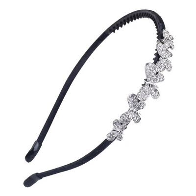 EASYA Antique Silver Χρώμα Vintage Χειροποίητο Κρυστάλλινο Πεταλούδα Μόδα Αξεσουάρ Μαλλιών Μπλε Λευκό Στρας Κεφαλόδεσμος