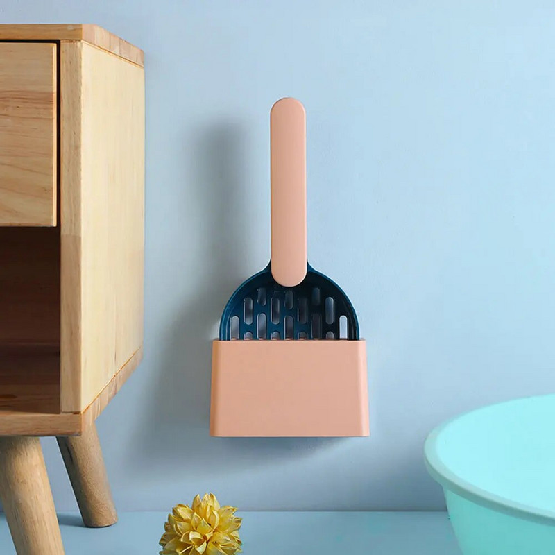 Kaķu pakaišu lāpsta plastmasas kaķu pakaišu lāpsta ar pamatni pašattīroša kaķu pakaišu kastes lāpsta kaķēnu tualetes tīrīšanas rīki