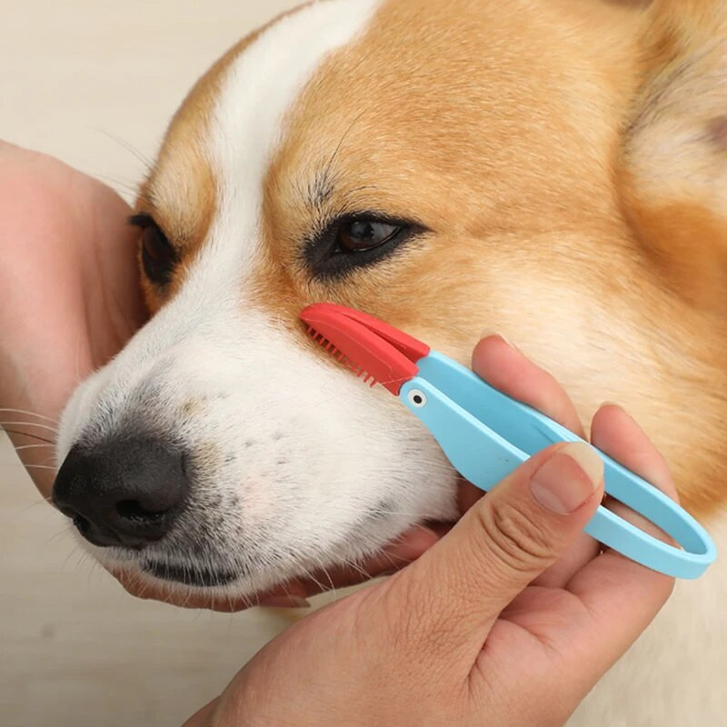 Lemmikloomade hooldamise tööriistad Kassisilmad Kamm Lemmiklooma pisaraplekieemaldaja puhastushari väikesele kassikoerale