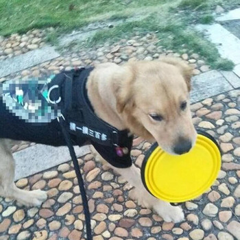 Сгъваема купа за кучета, сгъваема силиконова купа за пътуване за домашни любимци, храна, вода, хранене, без BPA, сгъваема чиния за чаша с карабинер