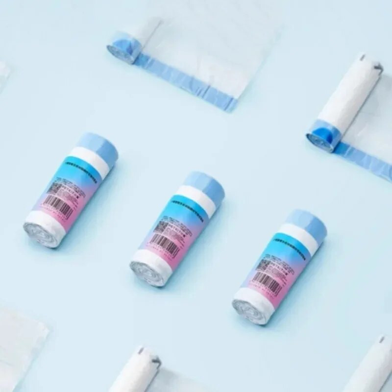 20gab/rullis Mājdzīvnieku izkārnījumu maisiņš Pakaišu kastes ieliktņa nomaiņa Miskastes maisi ar aukliņu Automātiska pašattīrīšanās kaķiem Suņiem piederumi