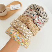 Traka za glavu od slamnatog užeta od vune s čvorovima Traka za kosu Traka za glavu Jednobojni dodaci za kosu