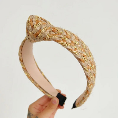 Traka za glavu od slamnatog užeta od vune s čvorovima Traka za kosu Traka za glavu Jednobojni dodaci za kosu