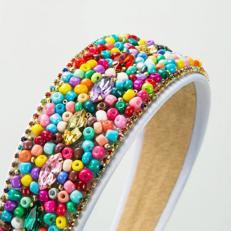 Kvaliteetne barokkstiilis täisteemantidega särav peapael Moodsad juukseaksessuaarid Naiste trendikas laia servaga juuksepael Juuksepael, rõngas, tüdruk