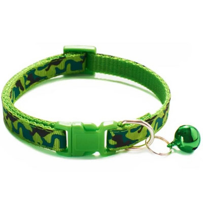 Modes mājdzīvnieku aksesuāri Suņu kaķu apkakles zvans Krāsains maskēšanās raksts Regulējamas kaklasiksnas kucēnam kaķēnam DIY mazs dzīvnieks