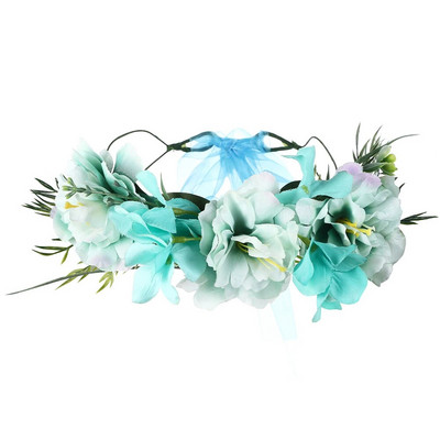 Haimekanga kāzu ziedu kroņa galvas lente sievietēm Modes ziedu vainagu ziedu galvas saite Līgavas māsas vītnes matu aksesuāri