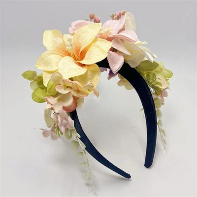 Νέα μόδα Γυναικείες Κορίτσια Γάμος Κορίτσια Boho Flowers Καπέλα Παιδικά Κορδέλες Μαλλιών Αξεσουάρ Μαλλιών Νύφη Στεφάνι Παραλία Γιρλάντα