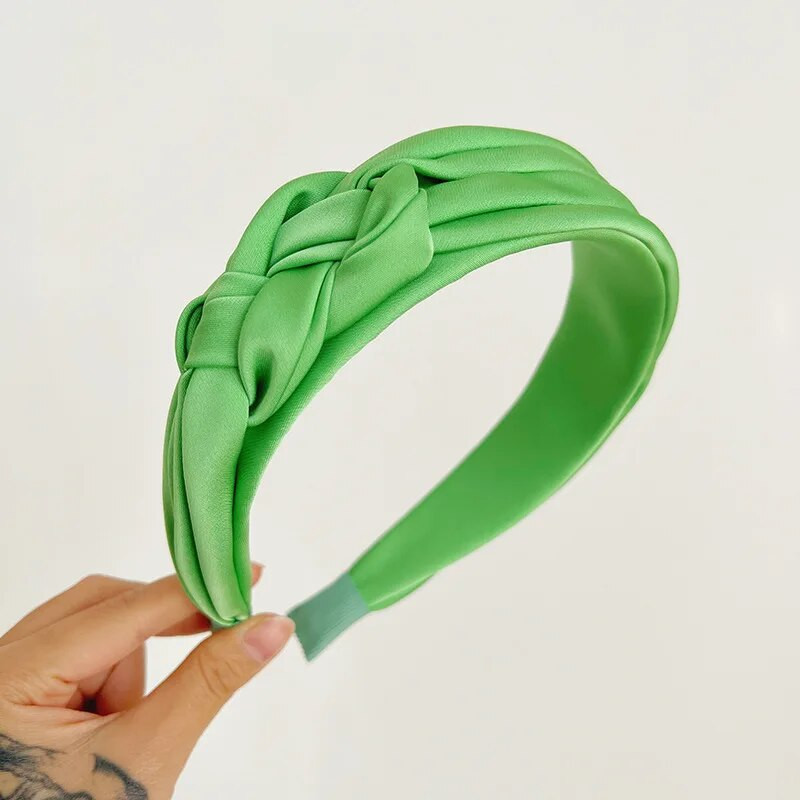 Žene Djevojke Proljeće Šarena svilena satenska traka za kosu Traka za glavu Dodaci za kosu za odrasle Hair Jewley