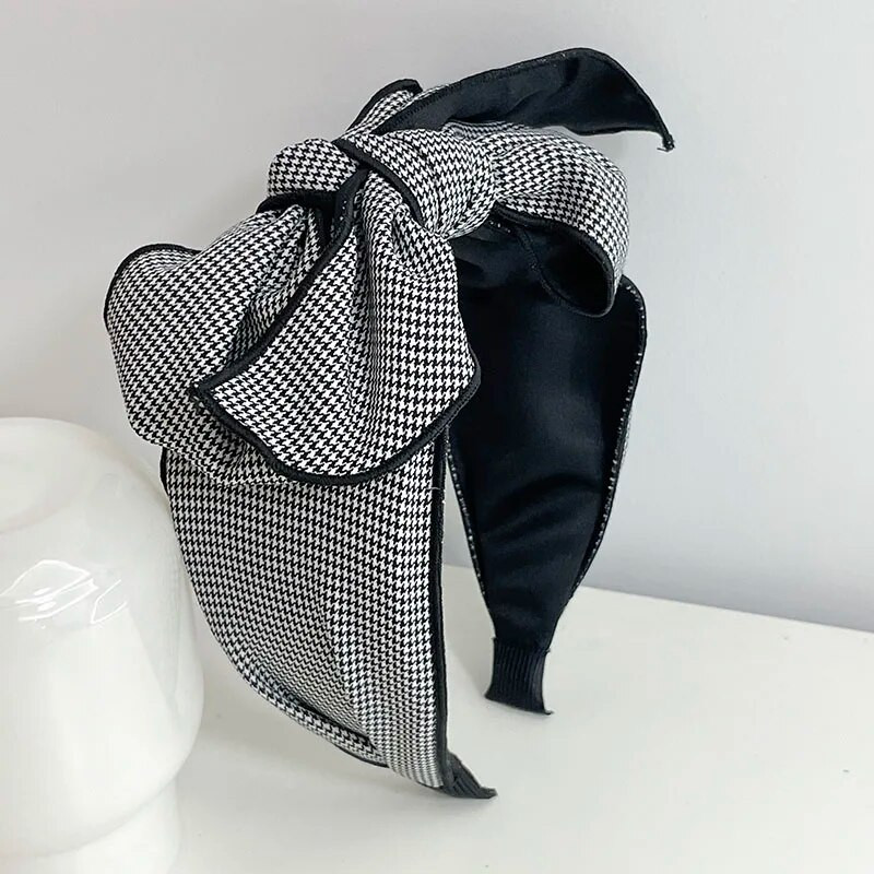 Houndstooth Big Bow Hairbands Headbands Στολίδι Αξεσουάρ για γυναίκες Αξεσουάρ μαλλιών Χονδρική