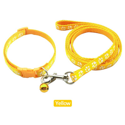 1,2 M mājdzīvnieku pavadas un iejūga komplekts suņu ķēdīte ar jauku ķepu apdruku mazam kaķim un suņiem pastaigu suņu pavadas veste mājdzīvnieku piederumi