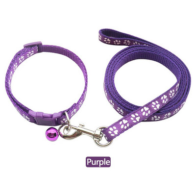 1,2 M mājdzīvnieku pavadas un iejūga komplekts suņu ķēdīte ar jauku ķepu apdruku mazam kaķim un suņiem pastaigu suņu pavadas veste mājdzīvnieku piederumi