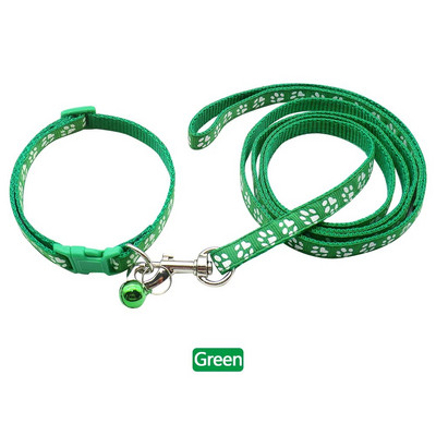 1,2 M mājdzīvnieku pavadas un iejūga komplekts suņu ķēdīte ar jauku ķepu apdruku mazam kaķim un suņiem pastaigu suņu pavadas veste mājdzīvnieku piederumi