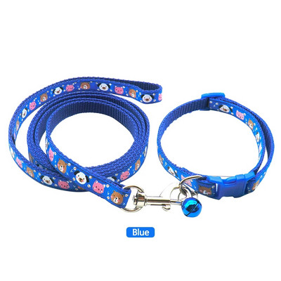 1,2 M mājdzīvnieku pavadas un iejūga komplekts suņu ķēdīte ar jauku ķepu apdruku mazam kaķim un suņiem pastaigu suņu pavadas veste mājdzīvnieku piederumi