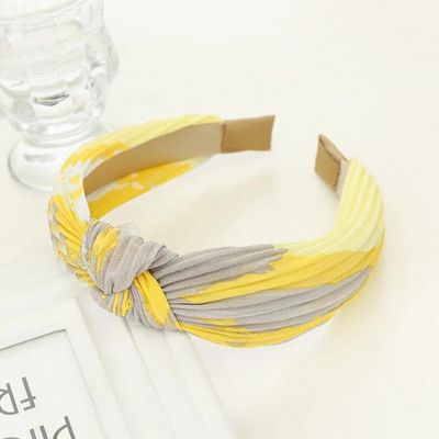 PROLY Nova modna ženska pokrivala za glavu Nabrana traka za kosu od tkanine za kravatu Svježa ljetna jesenska traka za glavu Dodaci za kosu za odrasle