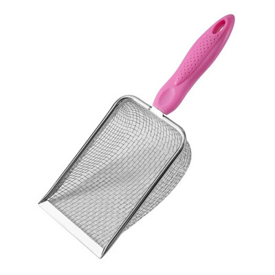 Kaķu pakaišu lāpsta Kaķu izkārnījumu filtra tīrīšanas rīki Kaķu pakaišu plastmasas metāla paplātes kausiņi ar neslīdošu rokturi 1 gab. Mājdzīvnieku piederumi