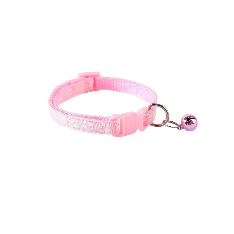 1 tk värviline lemmikloomamustriline väike koera- ja kassi kaelarihm koos kellukesega reguleeritavate kikilipsudega Koerte kikilipsud DIY Band jalajäljega lemmiklooma kaelarihm
