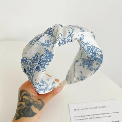 Bohemian Bohemian Flower Zīds Satīns Big Knot Matu lentes Galvas lentes Ornamentu aksesuāri Matu aksesuāri Vairumtirdzniecība