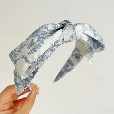 Bohemian Bohemian Flower Zīds Satīns Big Knot Matu lentes Galvas lentes Ornamentu aksesuāri Matu aksesuāri Vairumtirdzniecība