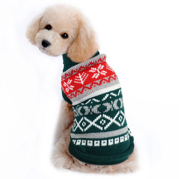 Топъл пуловер за кучета, котки за малки и средни кучета, зимна водолазка, плетен коледен пуловер за кучета, дрехи за домашни любимци, кученца, костюм