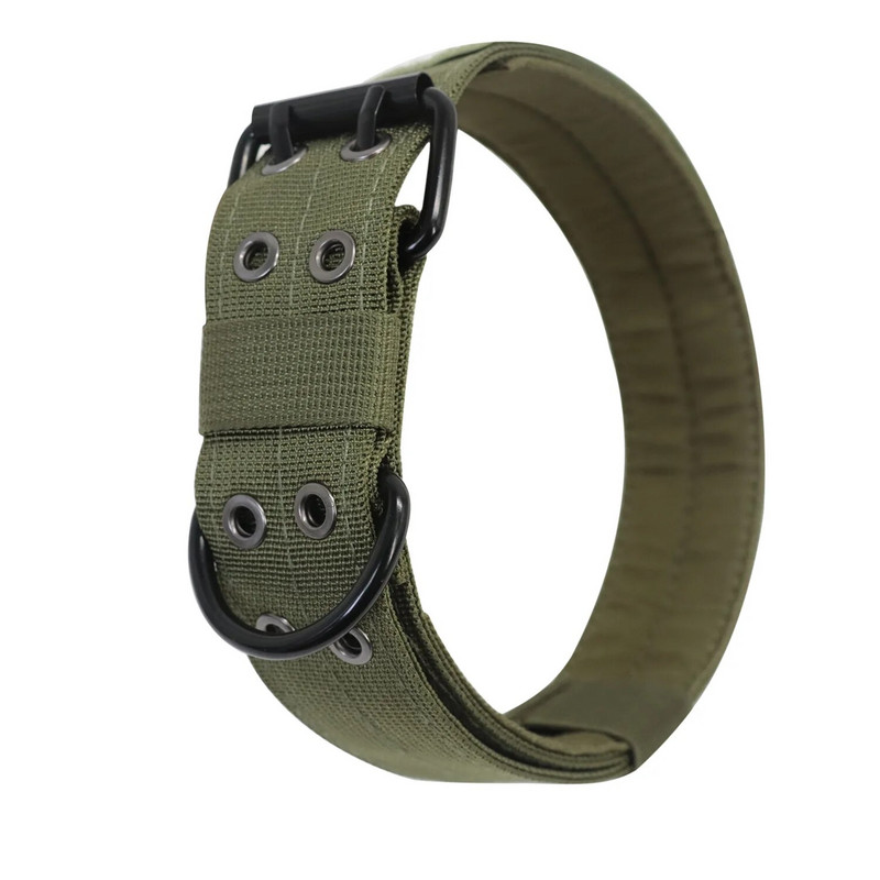 Taktikai rendőrségi kutyanyakörv, állítható dupla nylon német juhászkutya közepes méretű sétáló kiképzéshez kisállat kiegészítők