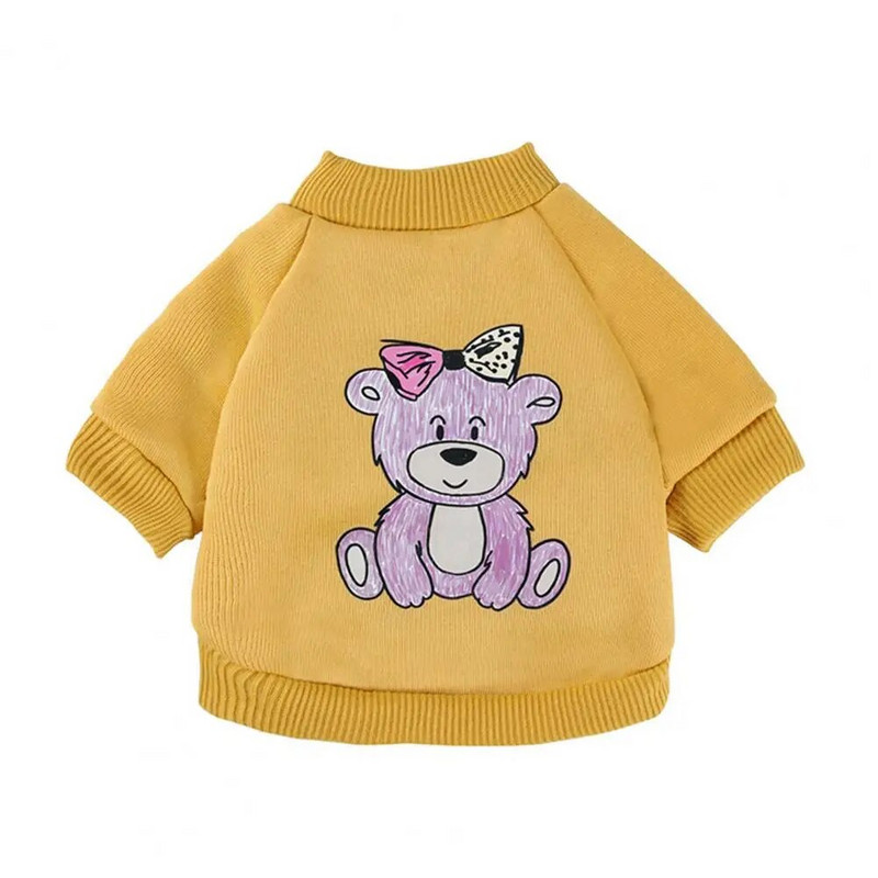 Mājdzīvnieku apģērbi maziem suņiem Kapucis Džemperis Karikatūra Dzīvnieku dizains Kaķi Suņi Apģērbs Rudens Ziema Silts Mājdzīvnieku Aksesuāri Apģērbi