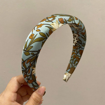 Bohemian Ethnic Satin Flower Sponge Hairband Headband Αξεσουάρ μαλλιών για ενήλικες Hair Jewley