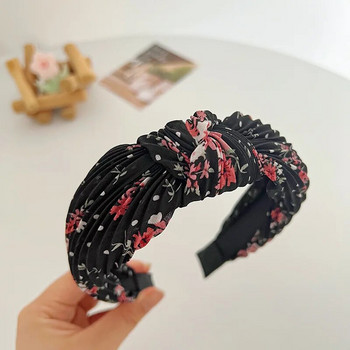 Flower Twist Pleatted Knot Hairband Headband Αξεσουάρ μαλλιών για ενήλικες Hair Jewley
