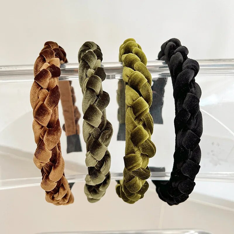 Zima Jesen Baršunasta pletenica Pletena traka za kosu Traka za glavu Dodaci za kosu za odrasle Hair Jewley