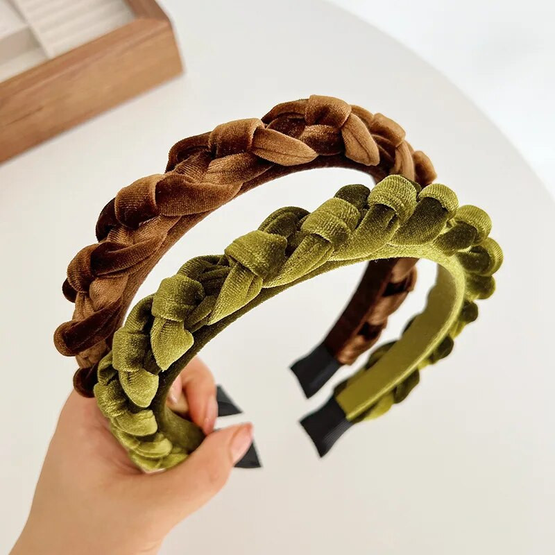 Zima Jesen Baršunasta pletenica Pletena traka za kosu Traka za glavu Dodaci za kosu za odrasle Hair Jewley