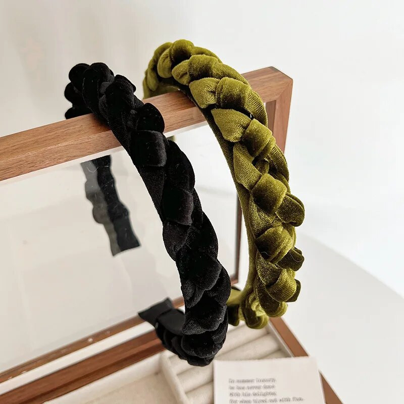 Zima Jesen Baršunasta pletenica Pletena traka za kosu Traka za glavu Dodaci za kosu za odrasle Hair Jewley