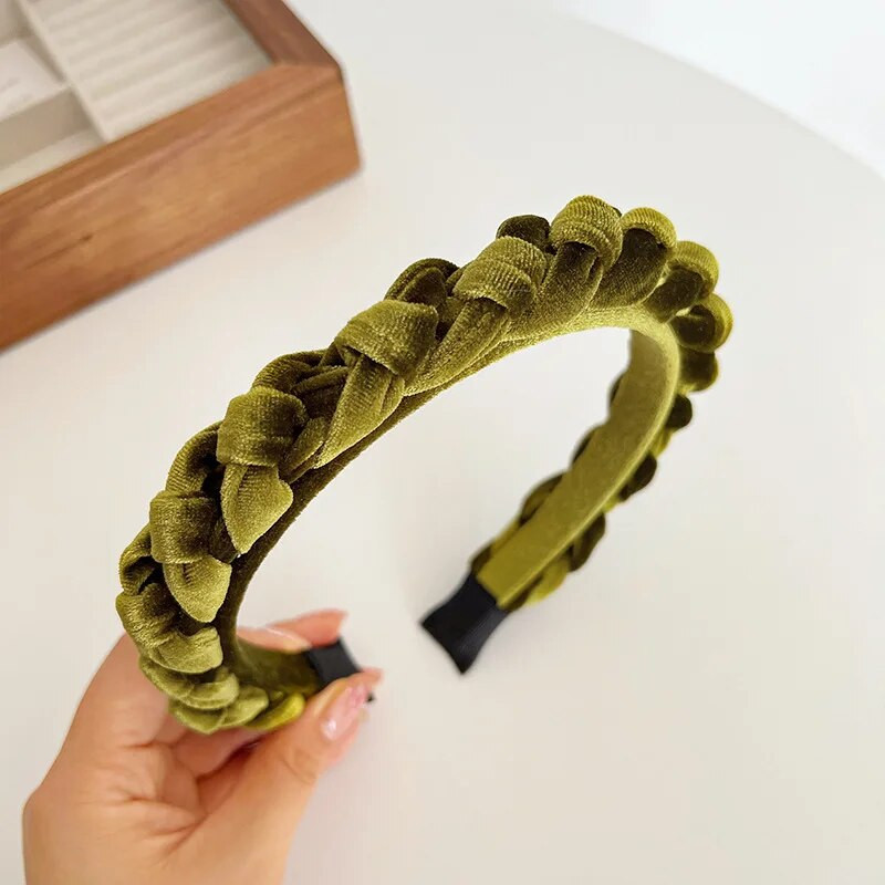 Zima Jesen Baršunasta pletenica Pletena traka za kosu Traka za glavu Dodaci za kosu za odrasle Hair Jewley