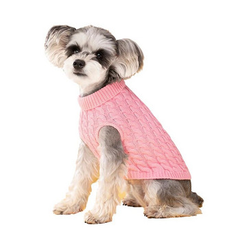 Зимни топли дрехи за кучета за малки кучета кученце пуловер с висока яка шнауцер чихуахуа йорки палто домашен любимец френски булдог облекло