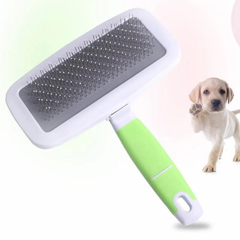 Daudzfunkcionāla suņu kaķu ķemmes suka ar adatu mājdzīvnieku matu suka kucēnu mazo suņu matu noņemšanai mājdzīvnieku skaistumkopšanas rīks