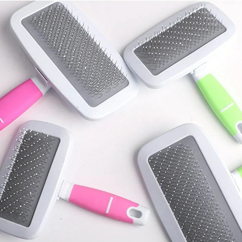 Daudzfunkcionāla suņu kaķu ķemmes suka ar adatu mājdzīvnieku matu suka kucēnu mazo suņu matu noņemšanai mājdzīvnieku skaistumkopšanas rīks